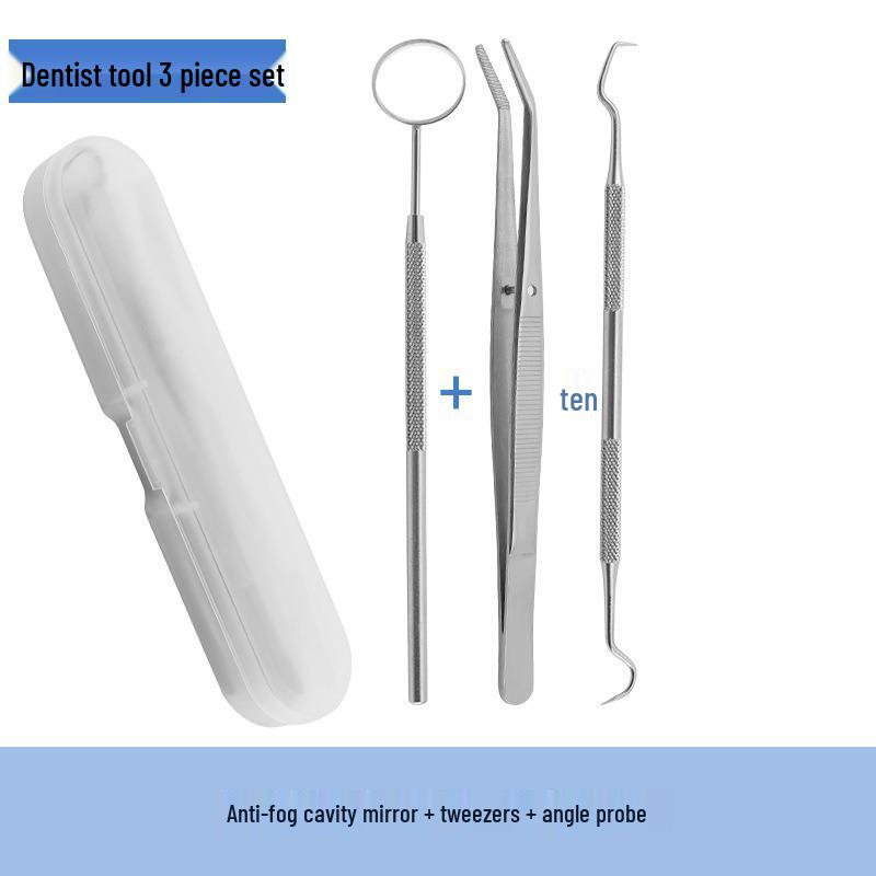 Lighted Dental Calculus Remover & Cleaning Mirror - Tartar Trimming Tool Set