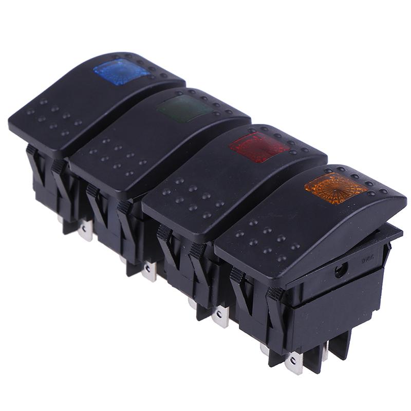 Waterproof Bar Rocker Toggle Switch Car Boat Marine Rocker Switch Button 12V 220V LED Light Lamp 4pin on Off DPST Switch 1PC Battery Switches5