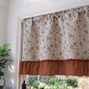 Retro-Stile Florale Designs Kurzer Vorhang Atmungsaktive Transparente Fensterdekorationen für Wohnzimmer Küche Schnelle Montage