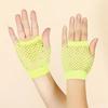 Fishnet Design Rhinestone Gloves Shiny Decor Short Gloves New Fingerless Gloves  Dance Performance