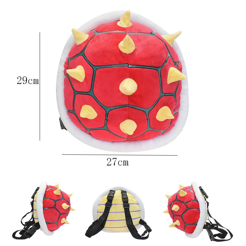 2 in 1 Mario Bros Schildkrötenpanzer Rucksack Cosplay Koopa Rucksack Troopa Schultasche Weiches Plüsch Cartoon Plüschtier Riemen Abnehmbar