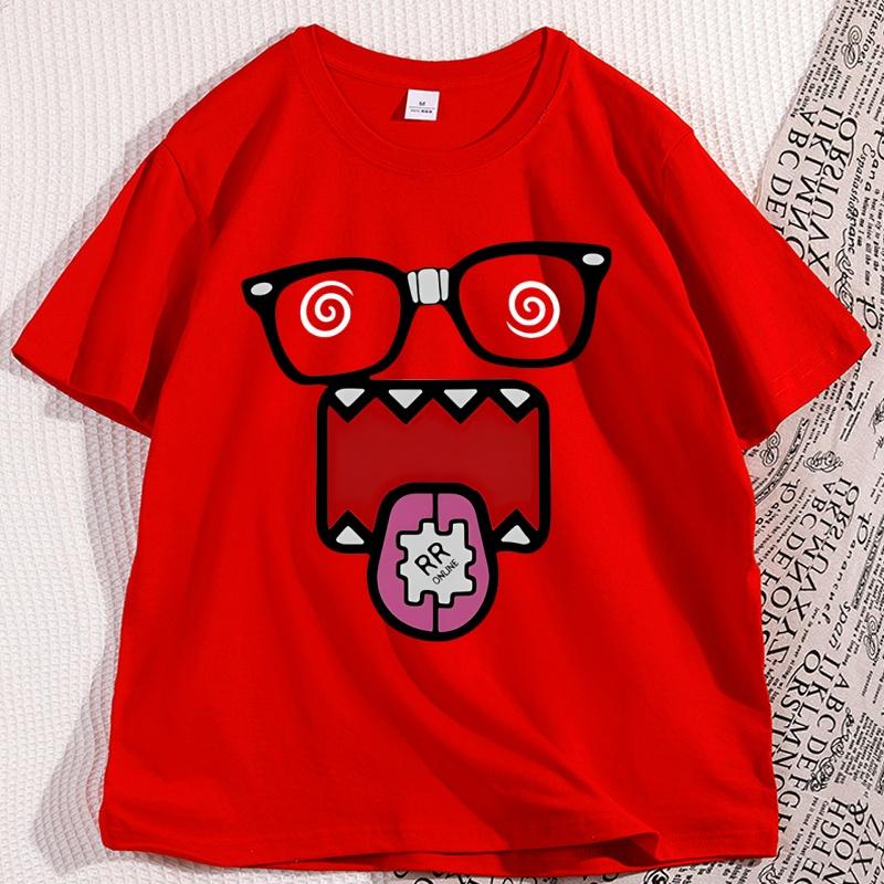 

Domo Kun Tshirt for Men Women Vintage Funny Graphic Tees Cute Cotton Short Sleeve T Shirt Streetwear Man Clothing Loose Tops S