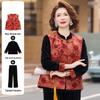 Elegant Spring & Autumn Velvet Suit for Middle-aged and Elderly Mothers
