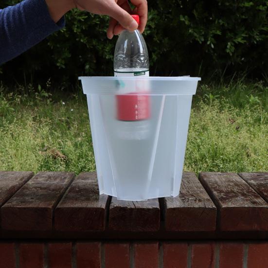 Breathable Flower Pot Transparent PP Planter for Orchids Caladiums Self-Watering Aerating Sun Resistant Flowerpot for Home Garden