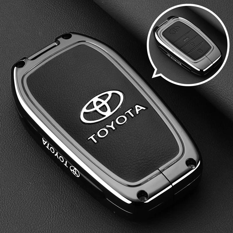 svagd6 Zinc Alloy Car Remote Key Case Cover for Toyota CHR Prado Prius Camry Corolla RAV4 - Durable Replacement Key Shell Accessory