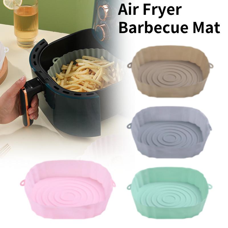 Silicone Air Fryer Basket Multifunctional Barbecue Mat Kitchen Oven Tray Baking