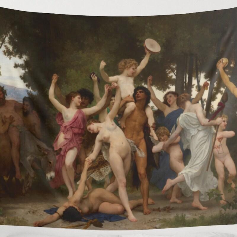 Tapestry Renaissance Art William Bouguereau Angel 75x100