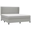 Maison Exclusive - Sommier à lattes de lit avec matelas Gris clair 180x200cm Tissu