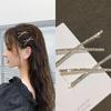 1pcs Cross Crystal Hairpins Rhinestone X Hair Clips Barrettes Simple Side Clip Bridal Headwear Girl Fashion Hair Accessories New