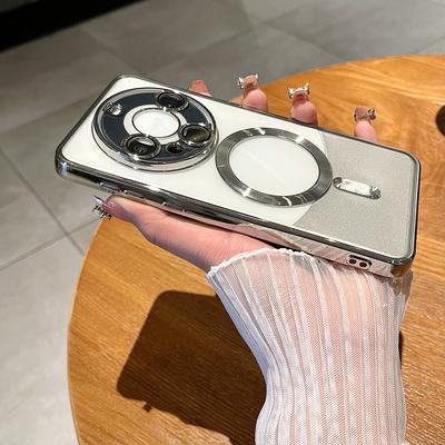 Luxury TPU Plating for Magsafe Magnetic Phone Case For Huawei Mate 60 50 40 30  Pro P50 P40 P30 Pro Wireless Charge Transp Cover