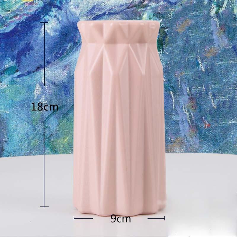 Origami Plastikvase Milchweiß Imitation Keramik Blumentopf Blumenkorb Blumenvase Dekoration Zuhause Nordische Dekoration