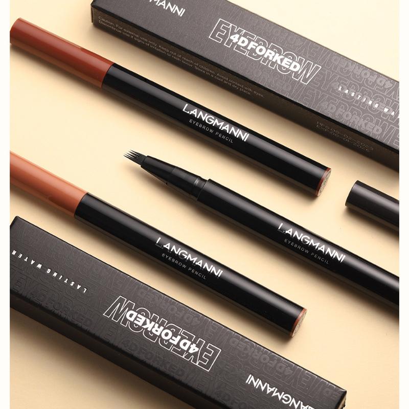 Three Color Four Claw Eyebrow Pencil, Three-dimensional, Natural, Not Easy To Smudge, Long-lasting and Smooth