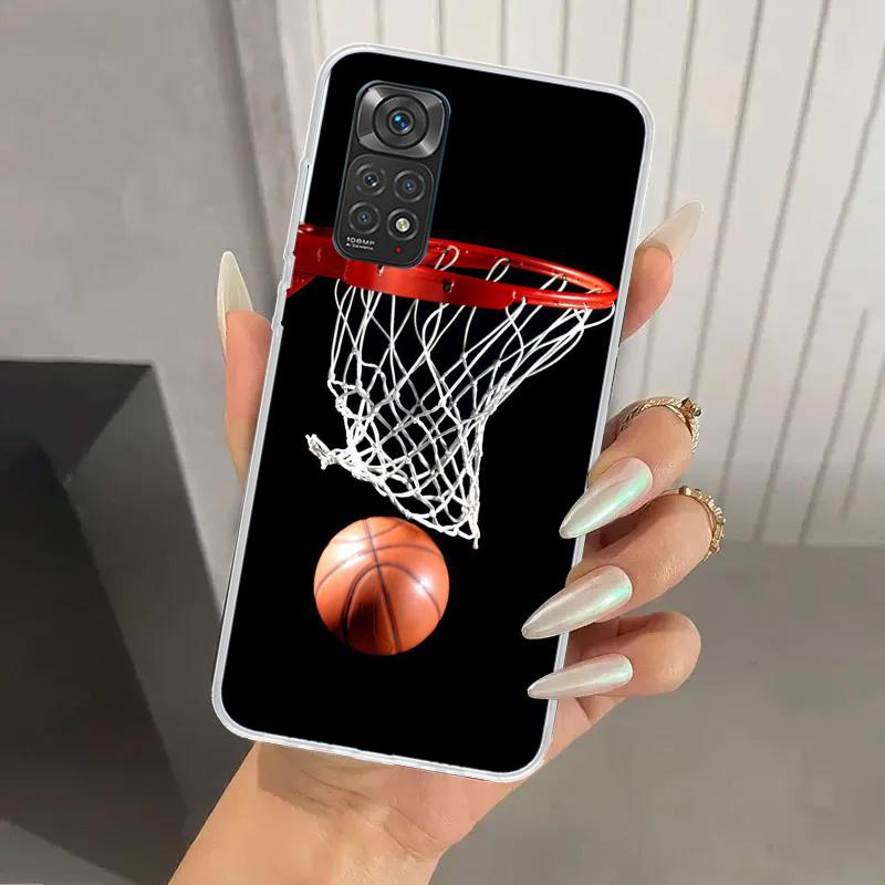 Basketball Korb Sport Handyhülle für Xiaomi Redmi Note 15 14 14S 13 12S 12 Pro 11S 11 Plus 11T 11E 10S Weiche Hülle Druckschale