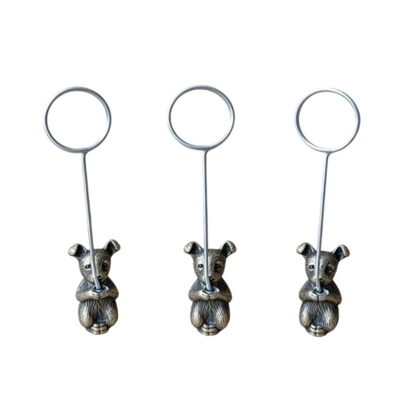 Delicate Miniature Metal Bookmarks Clip Feature Chinese Astrological Animals Suitable For Office And Dining Table Use