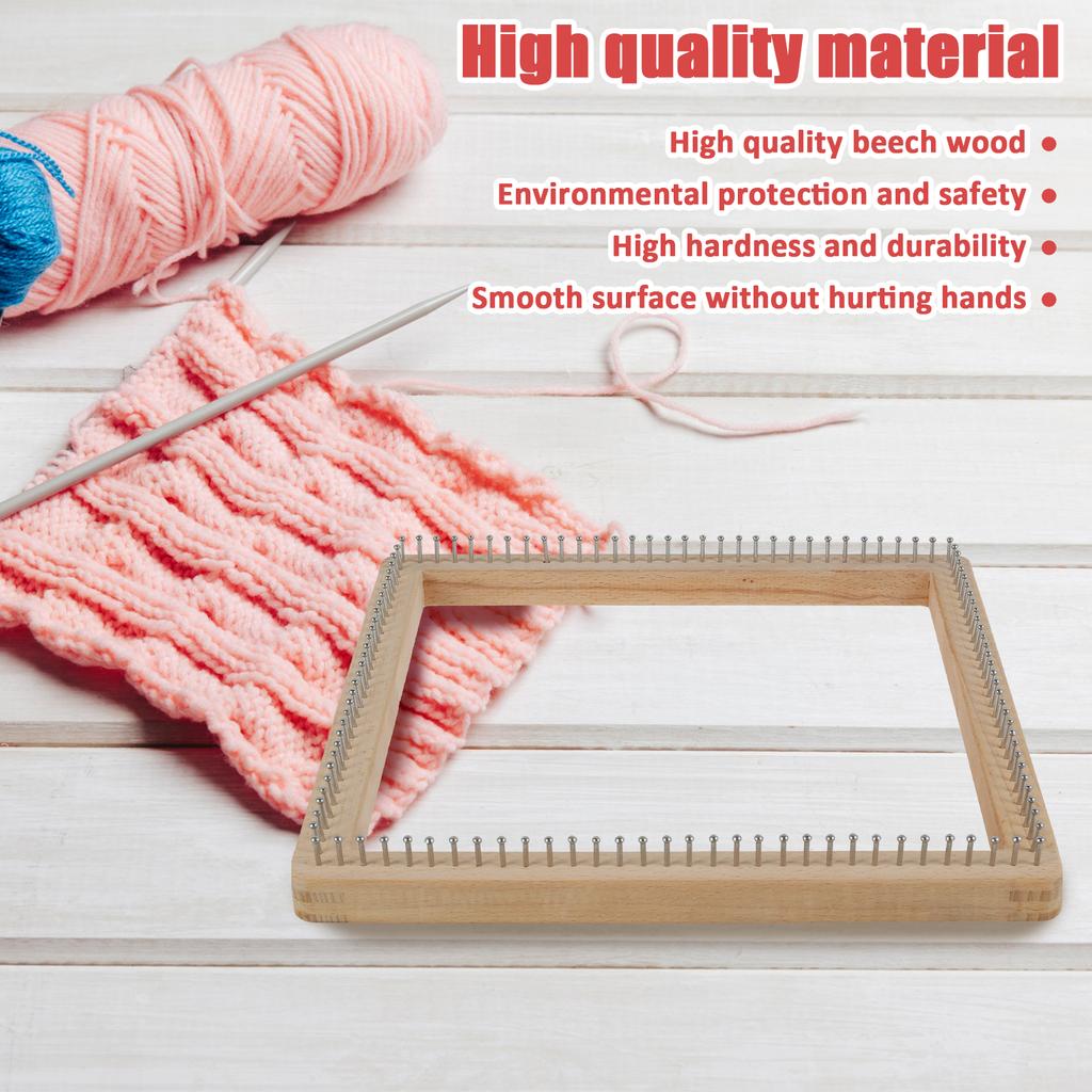Kwadratowe krosno dziewiarskie Drewno bukowe Deska dziewiarska DIY Rękodzieło Krosno tkackie Narzędzia Robótki ręczne Szydełkowe kołki Deska DIY Akcesoria