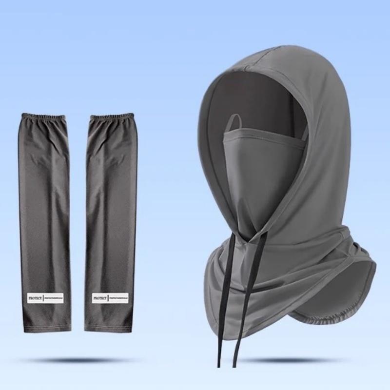 

Маска-балаклава из ледяного шелка для лица, мужская, унисекс, защита от УФ-лучей, половина лица, защита шеи, для велоспорта, солнцезащитная маска для лица, пылезащитная темно серый