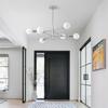 Modern Sputnik Chandeliers Light, 6/8/10/12-Light Chandeliers for Dining Room, Height Adjustable Ceiling Lights Farmhouse Chandelier for Kitchen