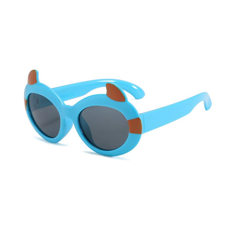 New little devil funny children's sunglasses personality cool cute anti-ultraviolet sunglasses for boys and girls concave shape