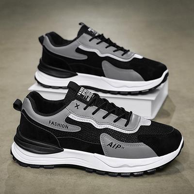 Fashion 2025 Luxury Man Shoes New Thick Soled Sneakers Summer Men's Mesh Casual Jogging Shoes With Breathable Brand Labor Protection