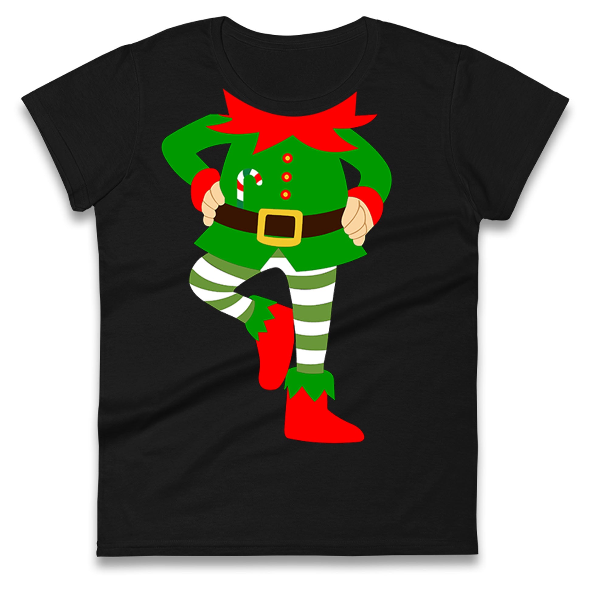 Personalise Christmas Party Wear Elf Womens T Shirt Mens Tops Tees Unisex XL