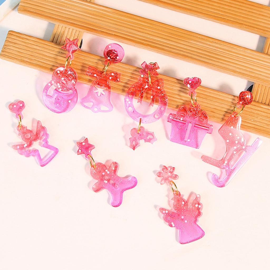 Christmas Series Silicone Earring Molds Homemade Earring Creation with Christmas Designs Silicone Molds for Crafting