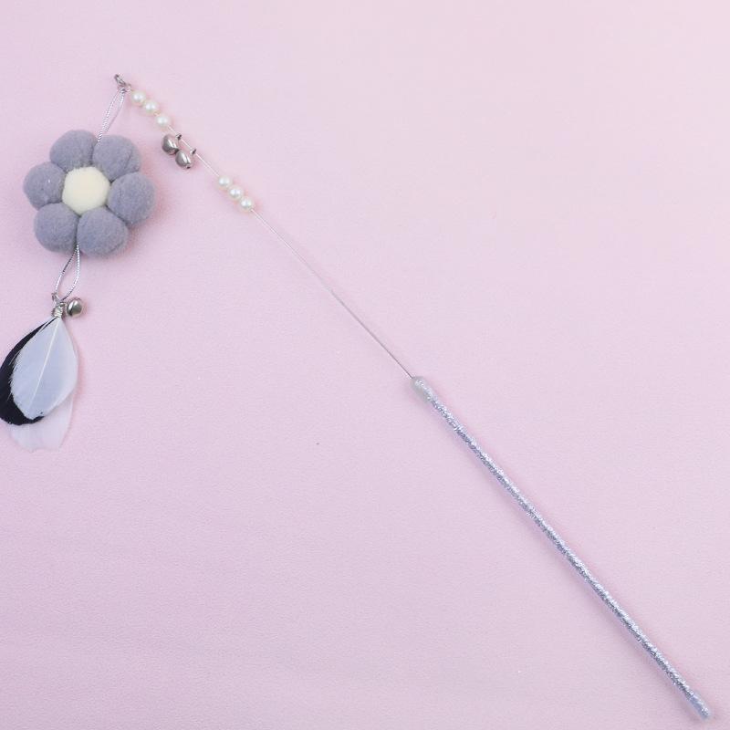 

Популярная фея палочка цветок дразнящая кошка палочка царапающая ручная звучащий колокольчик кошка интерактивные самовозбуждающиеся игрушки серый