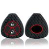 Silicone Car Key Case Cover For Toyota Auris HiLux Corolla Fortuner Prado Verso Camry Yaris Vitz Vios Ractis 2/4 Button