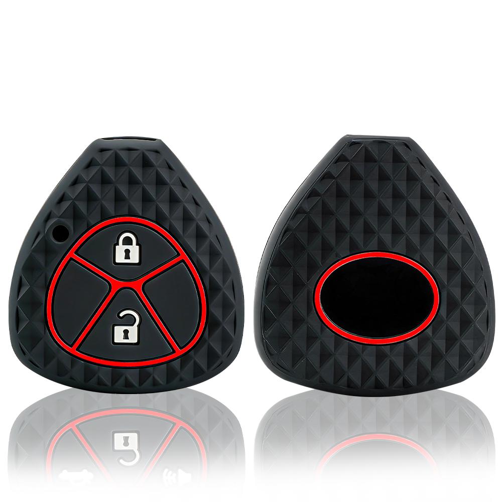 Silicone Car Key Case Cover For Toyota Auris HiLux Corolla Fortuner Prado Verso Camry Yaris Vitz Vios Ractis 2/4 Button