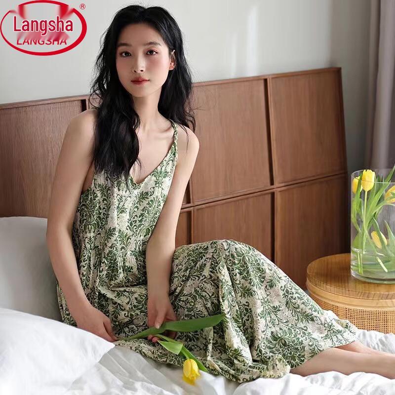 Lingsa Padded Camisole Nightdress for Women L зелёный