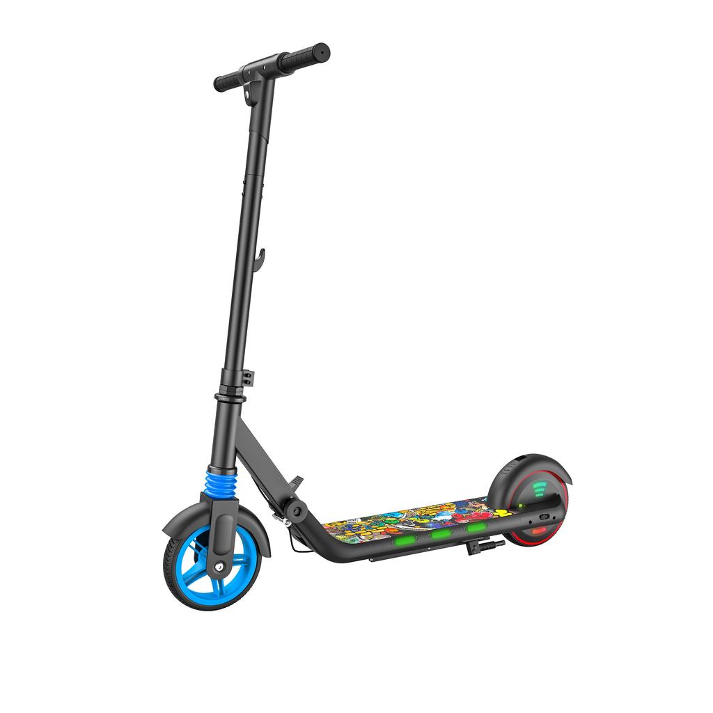 KIDDOWE K2 Trottinette Électrique Pliante Pour Enfants Moteur 130W Batterie 24V6AH Vitesse Maximale 14KM/H Pneu Solide 6.5 Pouces Jeu Extérieur E-Scooter