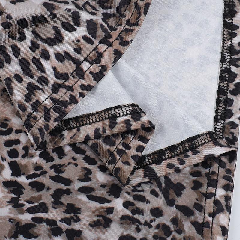 Spring Fashion Women's Dress Socialite Ethos Elegant Slim Leopard Print Halter Dress