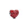Valentine'S Daycopper Couple Love Heart Flower Romantic Lover Wedding Charm Bead Fit Original Bracelet Necklace Diy Jewelry