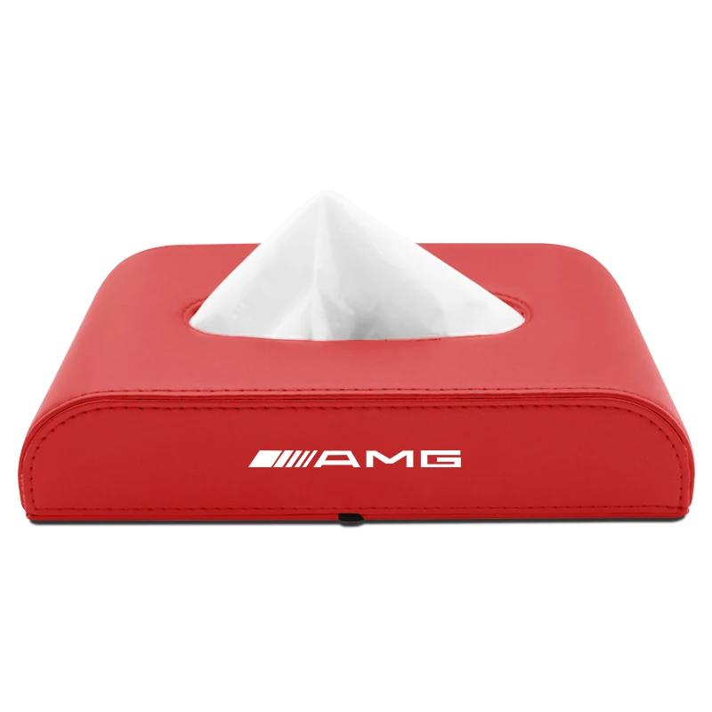 

1pcs Car Tissue Box Holder Armrest Box Storage Case Auto Accessories for Mercedes Benz AMG W203 W212 W213 G63 W204 W205 W211