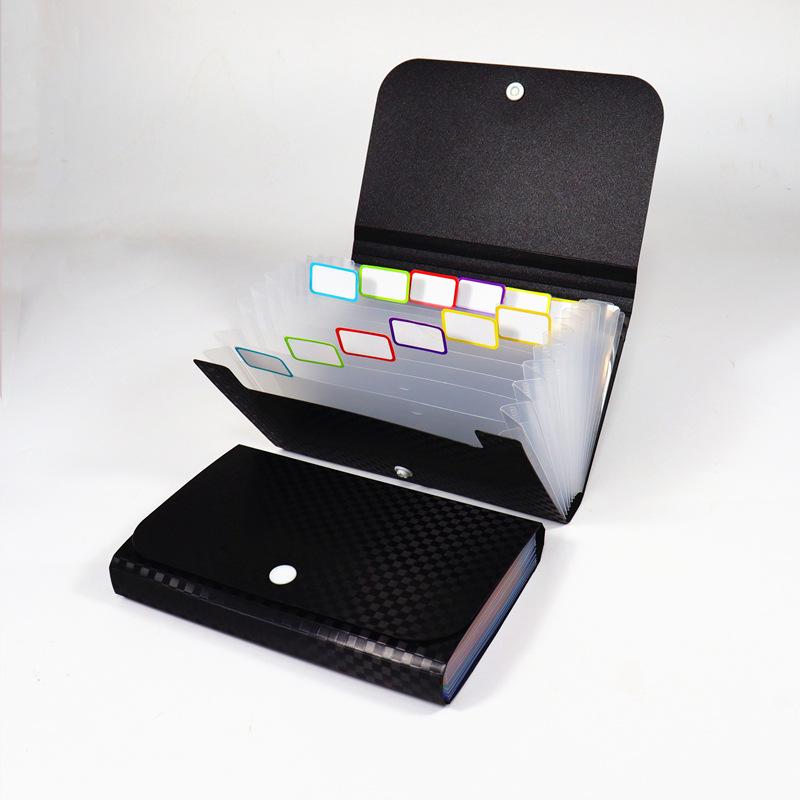 A6 Mini Accordion Bag: 12-Layer Coin Purse & Receipt Organizer with 7 Compartments for Bills and Planner, Ideal Gift.