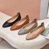 Spring and Summer Single Shoes Soft Leather Pointed Shoes Flat Versatile Light and Comfortable Women's Shoes