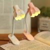 Mini Flower Shaped LED Book Light Eye Protection Adjustable Clip 360° Flip Study Lamp For Travel Bedroom Reading Book Light