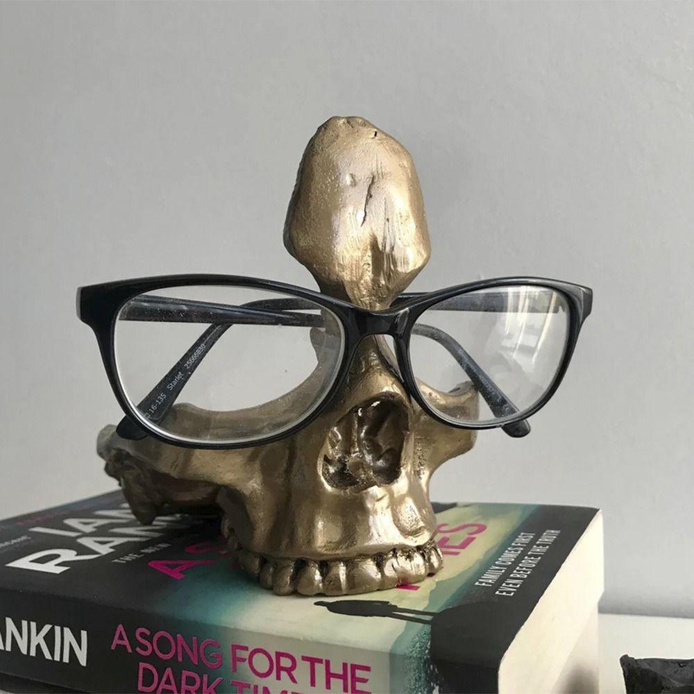 Eyewear Skull Skull Glasses Holders Handmade Eyewear Skull Statues Multipurpose   Room Decor
