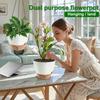 2Pcs Self Watering Plant Pots Plastic Automatic Watering Hanging Flower Pots with Drainage Hole for Indoor Outdoor Decoration