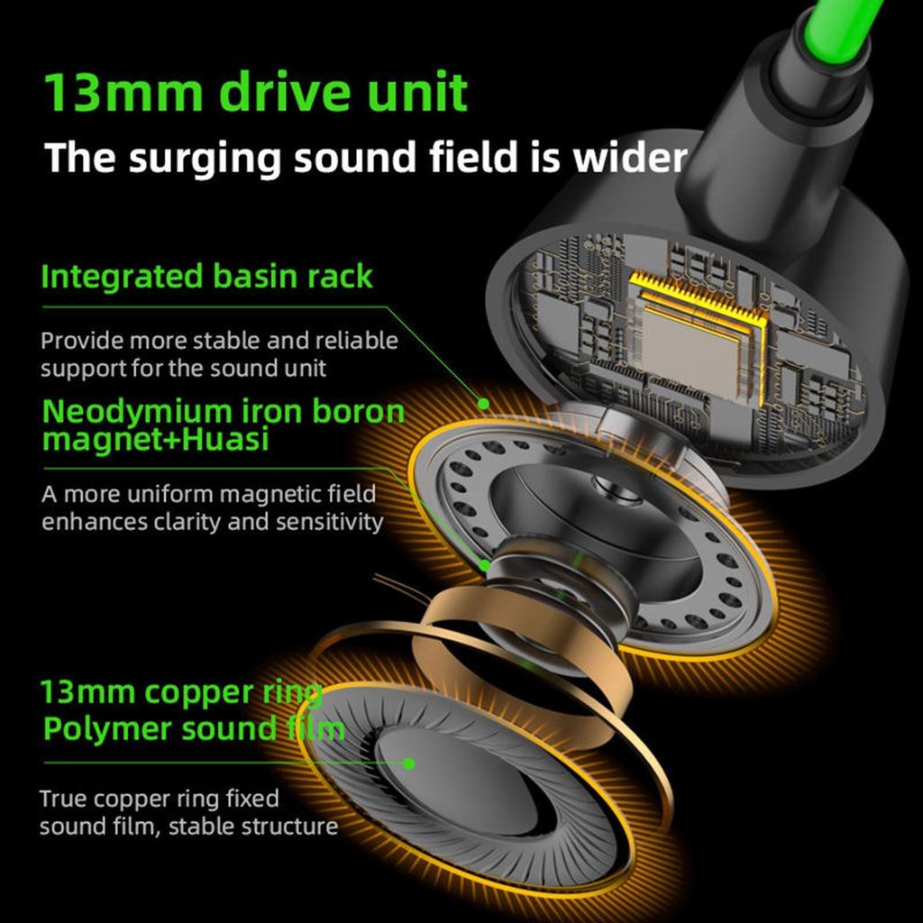 Game Earphone Sound Card With Microphone In Ear Corded Gaming Headphone Sound Equipment For Mobile Phone PC Desktop