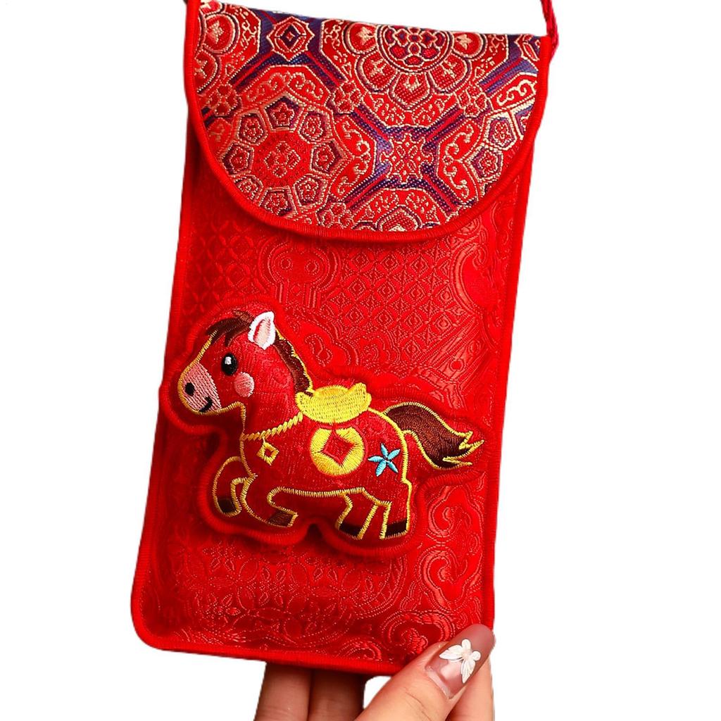 Red Envelopes Chinese Embroidery Design Lunar New Year 2026 Red Envelopes For Spring Festival Marriage Engagement Birthday