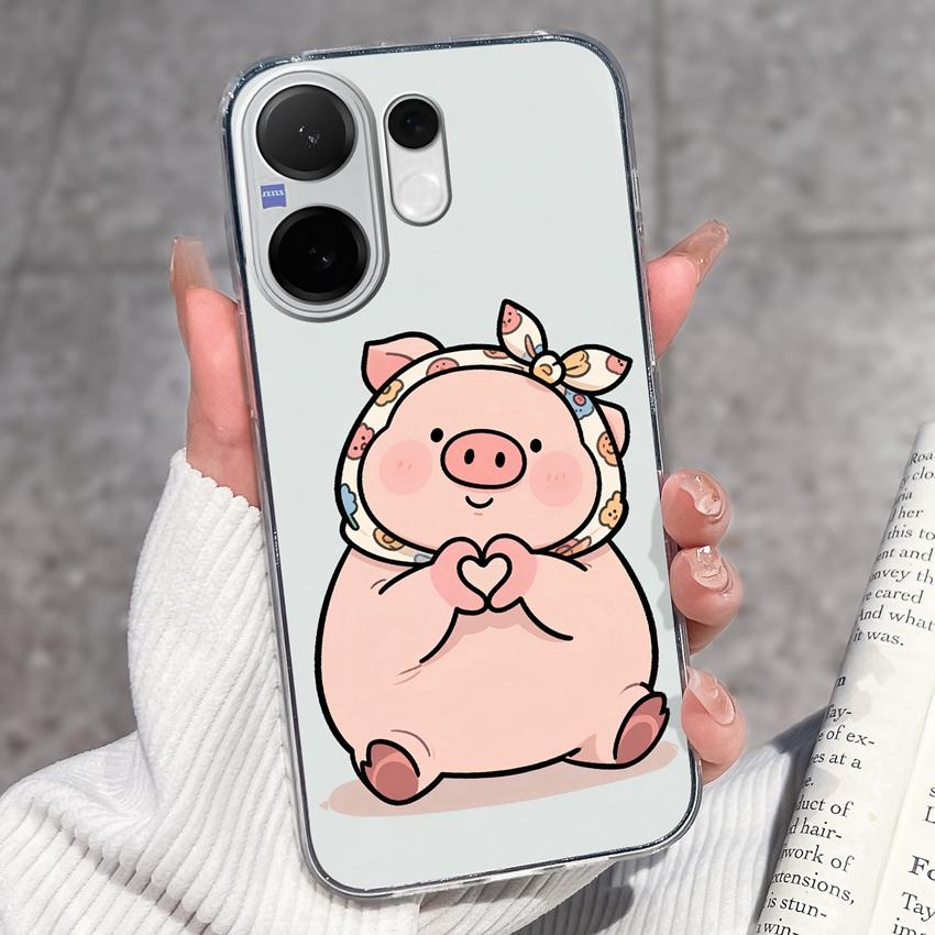 For Vivo V60 V50 V40 Lite V40e V30e V20 Pro SE Phone Case Beautiful Mountain Range Patterns Transparent TPU Anti Slip Soft Back Covers For Vivo Casing