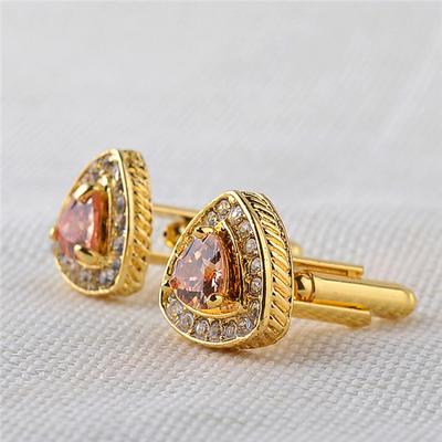 Fashion Brand Cuff Botton Uniserval Luxury Trigonometric Type Cufflinks Diamonds Crystal