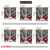 2pcs 2D flat printing Merry Christmas Scene Curtains winter wonderland Polyester Without Electricity Festive Wall Decor Use for
