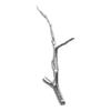 Nature-Inspired Branch Brooch, Silver-Tone Metal Accessory About 6 Cm Long for Adding a Visible Detail To Everyday Outfits and Dress-Up Looks