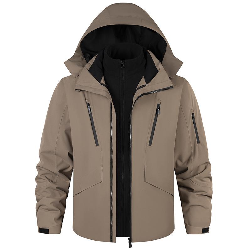 Outdoor Thick Windproof and Waterproof High-quality Assault Suit, Warm Three In One