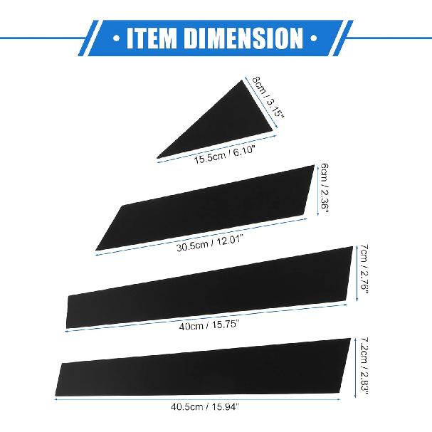 8 Pcs Pillar Posts Door Window Trim Cover Compatible for Nissan Altima 2013-2018, Durable Plastic Black Anti Scratch Stickers Door Pillar Cover