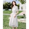 Chic Tie-Neck A-Line Midi Dress