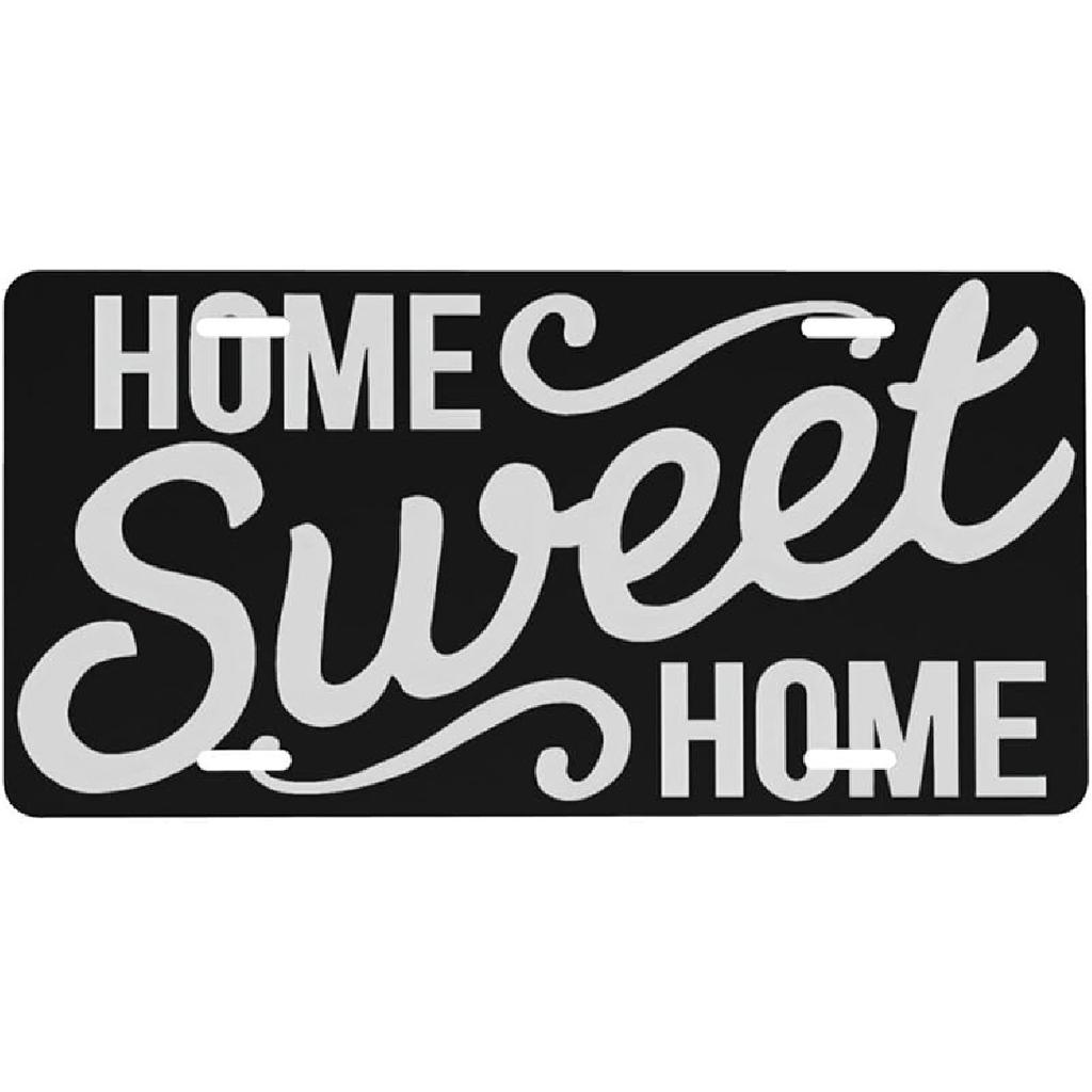 Retro Cowboy Grey Black American Flag Aluminum License Plate 6 X 12 Inch Metal Car Front License Plate Cover Car Decor Accessory Novelty Vanity