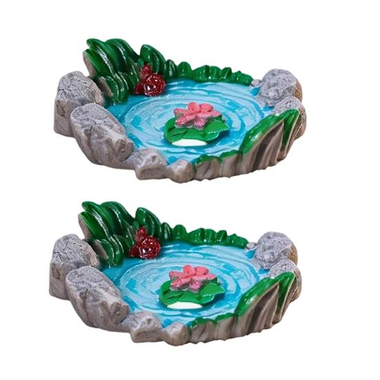 

2 Pcs Miniature Stone Statue Resin Fake Rock Models for Diorama Supplies Micro Train Landscape Railway Sand Table Zen Garden Accessories A