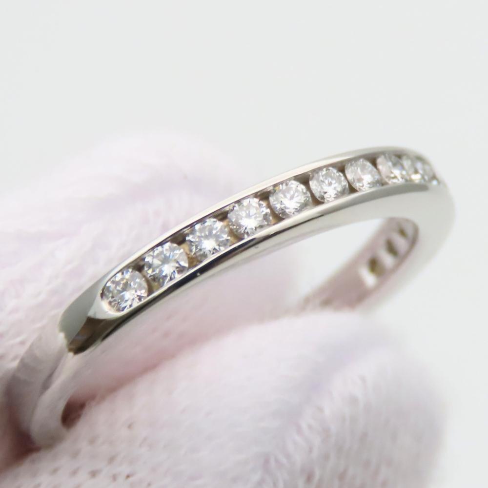 Used TIFFANY&Co. Ring Half eternity Half circle EU#49 Pt950Platinum/diamond 3.49g Platinum jewelry